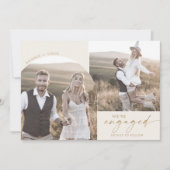 Boho Arch Cream-voorstel Verhaal 3 Foto-Verloving Aankondiging (Voorkant)