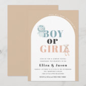 Boho Arch Desert Boy of Girl Gender onthulling  Kaart (Voorkant / Achterkant)