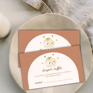 Boho Arch Dumpling Luier Raffle Baby shower Informatiekaartje