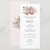 Boho Arch Dusty Orchids Floral Wedding Menu (Voorkant / Achterkant)