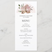 Boho Arch Dusty Orchids Floral Wedding Menu (Voorkant)