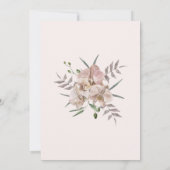 Boho Arch Dusty Orchids Flowy Floral Wedding Kaart (Achterkant)