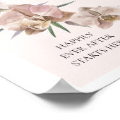 Boho Arch Dusty Orchids Flowy Wedding Poster (Hoek)