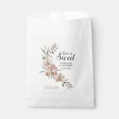 Boho Arch Dusty Orchids Love is Sweet Weddenschap Bedankzakje (Voorkant)