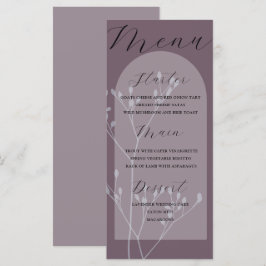 Boho Arch Dusty Plum Foliage Wedding Menu