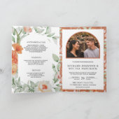 Boho Arch Earthy Floral All in One QR Code Wedding (Binnen)