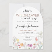 Boho Arch Een beetje Wildflower Baby shower Foto Kaart (Voorkant)