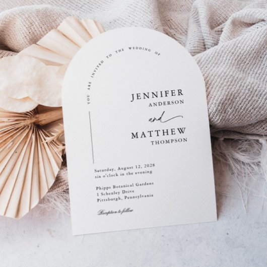 Boho Arch Eenvoudige bruiloft Kaart