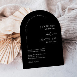 Boho Arch Eenvoudige bruiloft Kaart