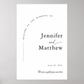 Boho Arch Eenvoudige bruiloft Welkom Poster (Voorkant)