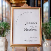 Boho Arch Eenvoudige bruiloft Welkom Poster