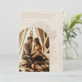 Boho Arch en Palm Terracotta sparen de Datum Kaart (Staand voorkant)