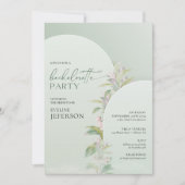 Boho arch eucalyptus greenery blush bloemen rustig kaart (Voorkant)