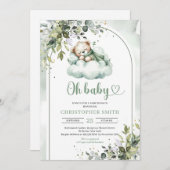 Boho arch eucalyptus groen genderneutraal kaart (Voorkant / Achterkant)