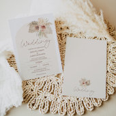 Boho Arch Floral Pampas Grass Floral Wedding Kaart