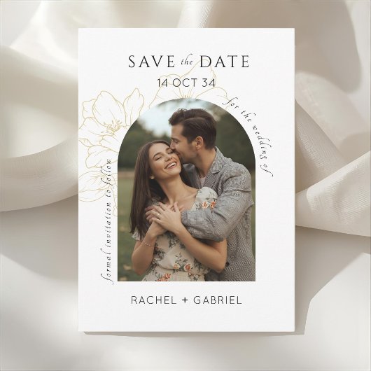 Boho Arch Floral Wedding Save the Date