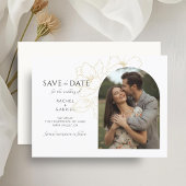 Boho Arch Floral Wedding Save the Date