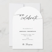 Boho Arch Foto Moderne Script Afstudeerceremonie Kaart (Achterkant)