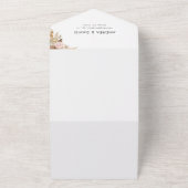 Boho Arch Foto Pampas Grass Floral Summer Wedding All In One Uitnodiging (Buitenkant)