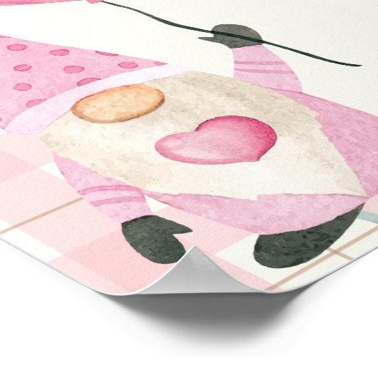 Boho Arch Gingham Sweetheart Baby shower Welkom Poster (Hoek)