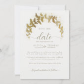 Boho Arch Gold Butterflies Elegant Photo Wedding Save The Date (Achterkant)