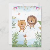 Boho Arch Greenery Woodland Animals Baby shower Kaart (Achterkant)