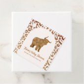 Boho Arch Heilige Koe Western Baby shower Bedankjes Labels (In situ)