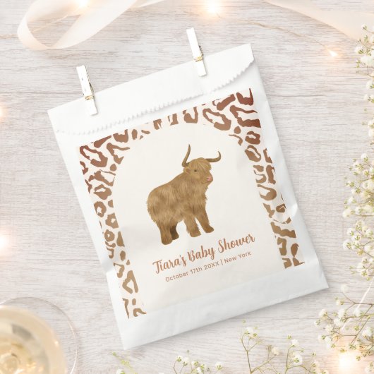 Boho Arch Heilige Koe Western Baby shower Bedankzakje (Geknipt)