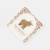 Boho Arch Heilige Koe Western Baby shower Servet (Hoek)