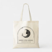 Boho Arch Hemelse Halve Maan Godin Tote Bag (Achterkant)