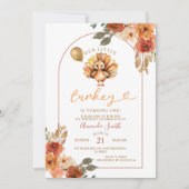 Boho Arch Herfst Birthday Floral Kaart (Voorkant)