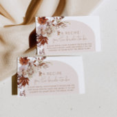 Boho arch herfst bridal recept informatiekaartje