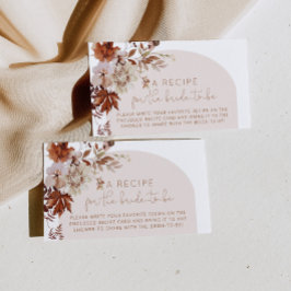 Boho arch herfst bridal recept informatiekaartje