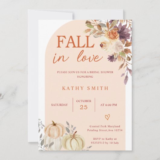 Boho Arch Herfst In liefde Vrijgezellenfeest Rusti Kaart (Voorkant)