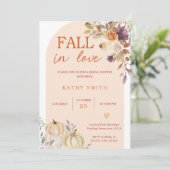 Boho Arch Herfst In liefde Vrijgezellenfeest Rusti Kaart (Staand voorkant)