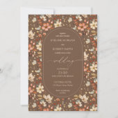 Boho Arch Herfst terracotta bruin roestige wilde b Kaart (Voorkant)