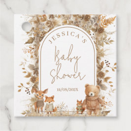 Boho Arch Herfst Woodland Animals Baby shower Bedankjes Labels