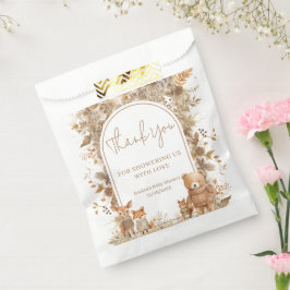 Boho Arch Herfst Woodland Animals Baby shower Bedankzakje