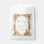 Boho Arch Herfst Woodland Animals Baby shower Bedankzakje (Voorkant)