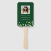 Boho Arch Ivy, Bos Groen Afstuderen Handwaaier (Achterkant)