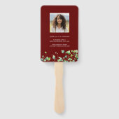 Boho Arch Ivy, diep rood Afstuderen Handwaaier (Achterkant)