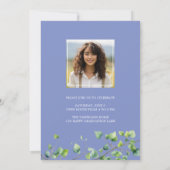 Boho Arch Ivy korenbloem blauw Afstuderen Kaart (Achterkant)