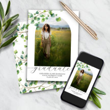 Boho Arch Ivy, Wit Afstuderen Aankondiging