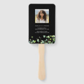 Boho Arch Ivy, zwart Afstuderen Handwaaier (Achterkant)