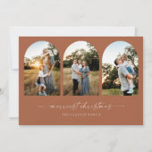 Boho Arch Kerstvakantie wenskaart Feestdagenkaart (Voorkant)