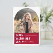 Boho Arch Kinder Foto Klaslokaal Valentijnsdag Aut Bedankkaart (Staand voorkant)