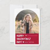 Boho Arch Kinder Foto Klaslokaal Valentijnsdag Aut Bedankkaart (Voorkant)