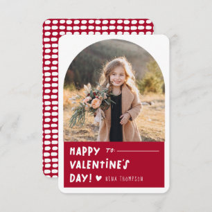 Boho Arch Kinder Foto Klaslokaal Valentijnsdag Aut Bedankkaart