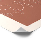 Boho Arch Kissing Continual Linear Line Art. 2 Poster (Hoek)