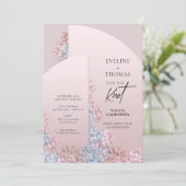 Boho arch lijst hyacinths Spring floral the knot Kaart (Staand voorkant)